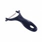 Black Handheld Potato Fruit Vegetable Peeler Stainless Steel Blade