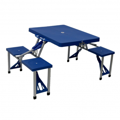 Portable Folding Outdoor Picnic Table and Bench Set 4 Seats
