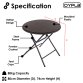 80cm Round Folding Heavy Duty Outdoor Rattan Patio Garden Bistro Table