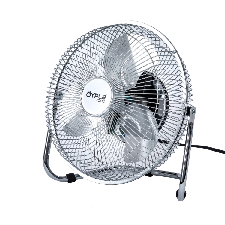 9" Inch Chrome 3 Speed Floor Standing Gym Fan Hydroponic - Click Image to Close
