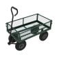 Heavy Duty Metal Gardening Trolley - Green Trailer Cart