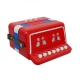 7 Keys 2 Bass Children's Red Toy Accordion Musical Instrument