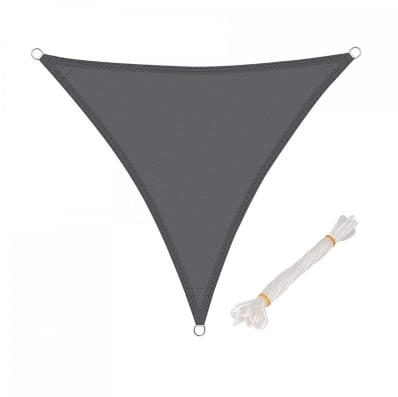 3m Grey Triangular Outdoor Patio Sun Shade Sail Canopy UV Protection