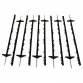 1m Black Plastic Electric Fencing Pins Posts Stakes Pack of 10