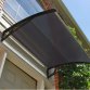 Tinted Outdoor Front Door Canopy Porch Awning Patio Rain Shelter Cover 120x80cm