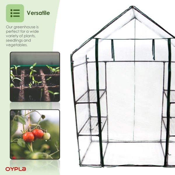 3 Tier 4 Shelf Mini Walk in Growhouse Garden Greenhouse