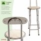 White Padded Folding High Chair Breakfast Kitchen Bar Stool Seat