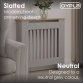 Small Grey Wooden Slatted Grill Radiator Cover MDF Cabinet