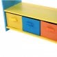 Colourful Childrens Toy Storage Crayon Unit Shelves with 3 Drawers