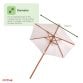 2.1m Wooden White Garden Parasol Outdoor Patio Umbrella Canopy