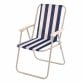 2x Stripey Camping Festival Party Folding Outdoor Chairs with Armrests
