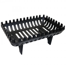 Open Fire Basket 15" Cast Iron Heavy Duty Grate Log Coal Wood