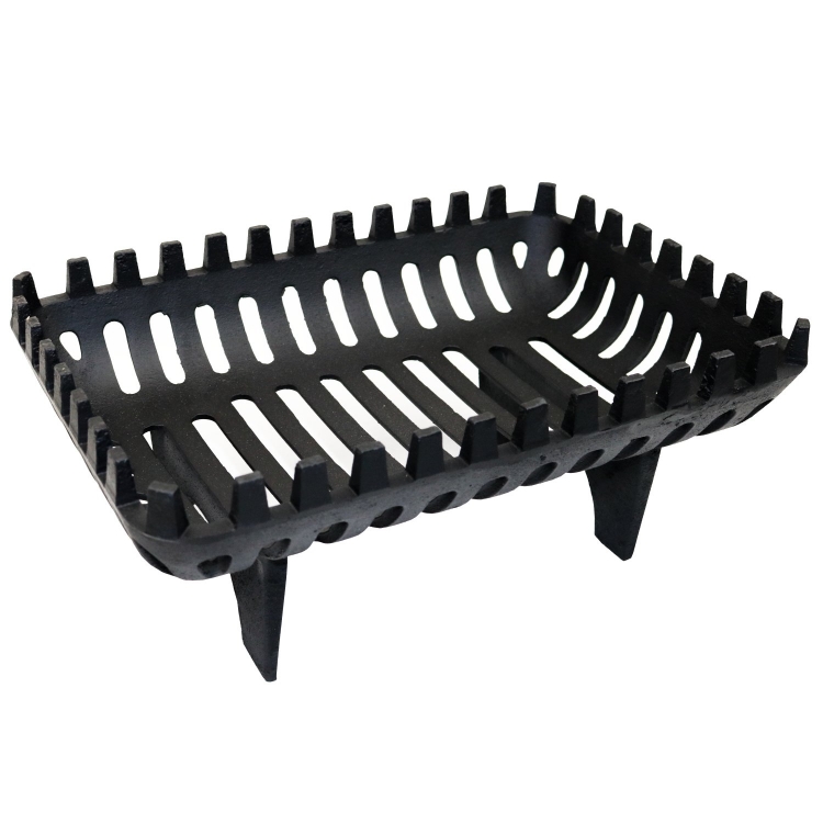 Open Fire Basket 15" Cast Iron Heavy Duty Grate Log Coal Wood - Click Image to Close