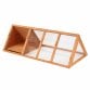 Wooden Outdoor Triangle Rabbit Guinea Pig Pet Hutch Run Cage