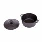4L Cast Iron Non Stick Casserole Dish Pan with Lid