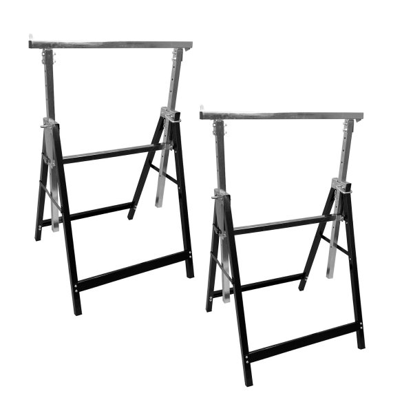 2x Adjustable Builder DIY Carpentry Work Bench Saw Horses