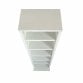 6 Tier White Wooden CD DVD Game Book Shelf Storage Tower Rack - Fits 102 CDs