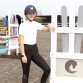 Coco Equestrian White (M) Ladies Womens Kids Short Sleeve Horse Riding T-Shirt