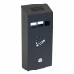 Slim Wall Mounted Outdoor Pub Ashtray Ash Tray Cigarette Steel Bin