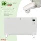 2000W White Glass Free Standing Electric Panel Convector Heater