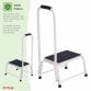 Single Caravan Step Stool Steel Non Slip Rubber Tread Safety with Handle