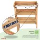 Wooden Potting Table Flower Plant Workbench Garden Greenhouse