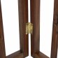 Dark Brown Dog Safety Folding Wooden Pet Gate Portable Indoor Barrier
