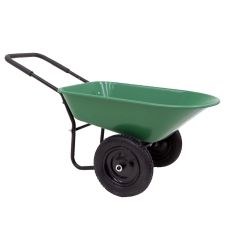 Heavy Duty Two Wheeled 70L Garden Wheelbarrow Pneumatic Tyre