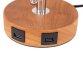 Dual USB Charging Bedside Nightstand Table Lamp & Linen Shade - Includes Bulb