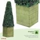 Set of 2 Artificial Topiary Boxwood Pyramid Trees 90cm Indoor Outdoor Decoration