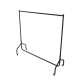 5ft Garment Clothes Rail Super Heavy Duty All Metal Black
