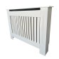 Medium White Wooden Slatted Grill Radiator Cover MDF Cabinet