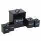 5pc Black Kitchen Canister Set Bread Biscuits Tea Sugar Coffee