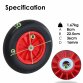 14" 3.50-8 Plastic Rim Wheelbarrow Replacement Puncture Proof PU Tyre Wheel