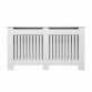 Large White Wooden Slatted Grill Radiator Cover MDF Cabinet