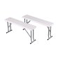 2x 3ft Folding Heavy Duty Outdoor 2 Person Trestle Bench Chair