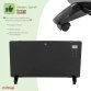 2000W Black Glass Free Standing Electric Panel Convector Heater