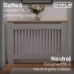 Medium Grey Wooden Slatted Grill Radiator Cover MDF Cabinet