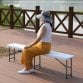 6ft 1.8m Folding Heavy Duty Outdoor 4 Person Trestle Bench Chair