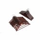 Pack of 20 Dark Brown Wooden Clothes Garment Coat Suit Hangers with Trouser Bar