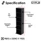 6 Tier Black Wooden CD DVD Game Book Shelf Storage Tower Rack - Fits 102 CDs