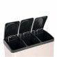 45L Stainless Steel Triple Compartment Pedal Kitchen Waste Bin
