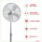 16" Inch 40cm Chrome Metal Pedestal 3 Speed Stand Fan Cooling