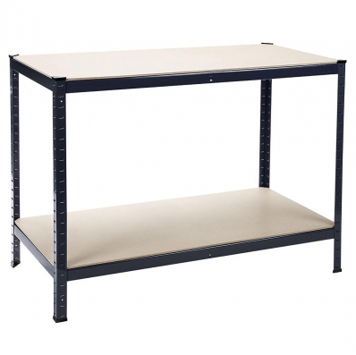 workbench shelving garage duty shed heavy table industrial steel oypla storage furniture