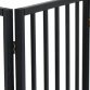 Black Dog Safety Folding Wooden Pet Gate Portable Indoor Barrier