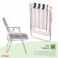 2x Stripey Camping Festival Party Folding Outdoor Chairs with Armrests