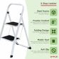 Foldable 2 Step Ladder Stepladder Non Slip Tread Safety Steel