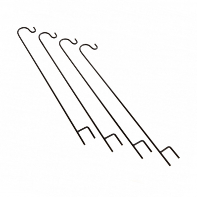 4x Shepherds Crook Hooks Garden Stakes Hangers - 100cm