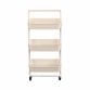 3 Tier White Household Kitchen Bathroom Storage Trolley Cart Shelf