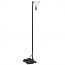 Pro Spec Adjustable Netball Net Post - Black 3.05m